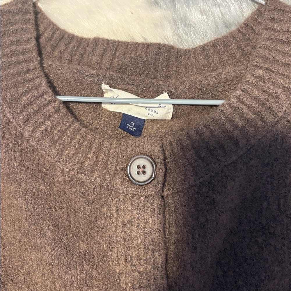 Brown Button-Up Cardigan - Picture 3 of 3